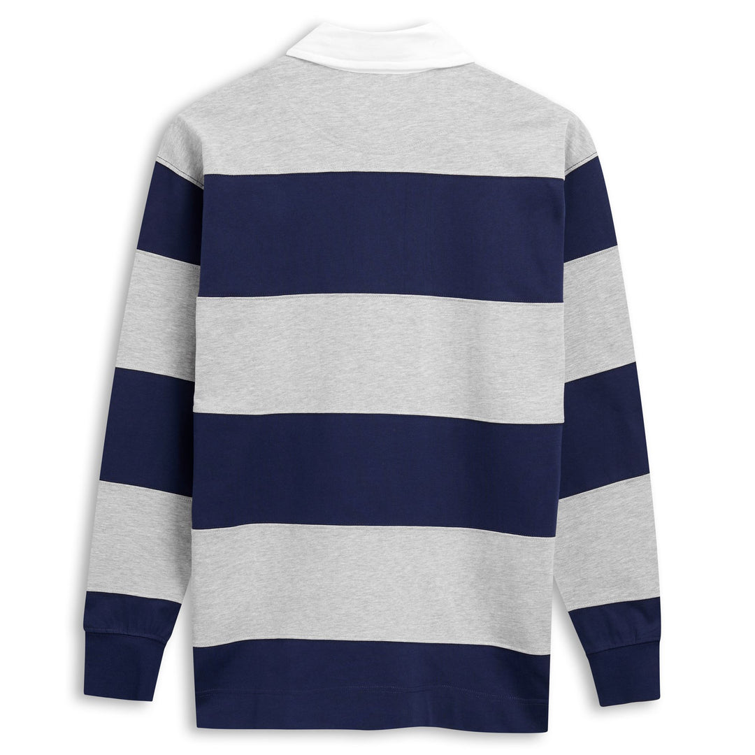Polo de rugby a rayas de algodón azul para hombre main