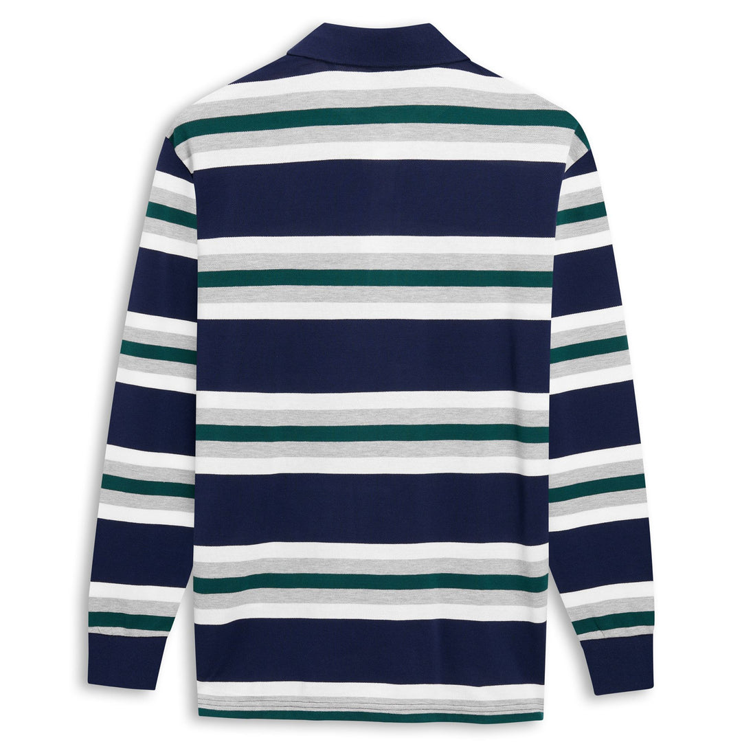 Polo de hombre slim fit en piqué de algodón azul main