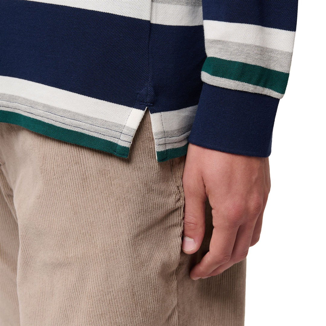 Polo de hombre slim fit en piqué de algodón azul main