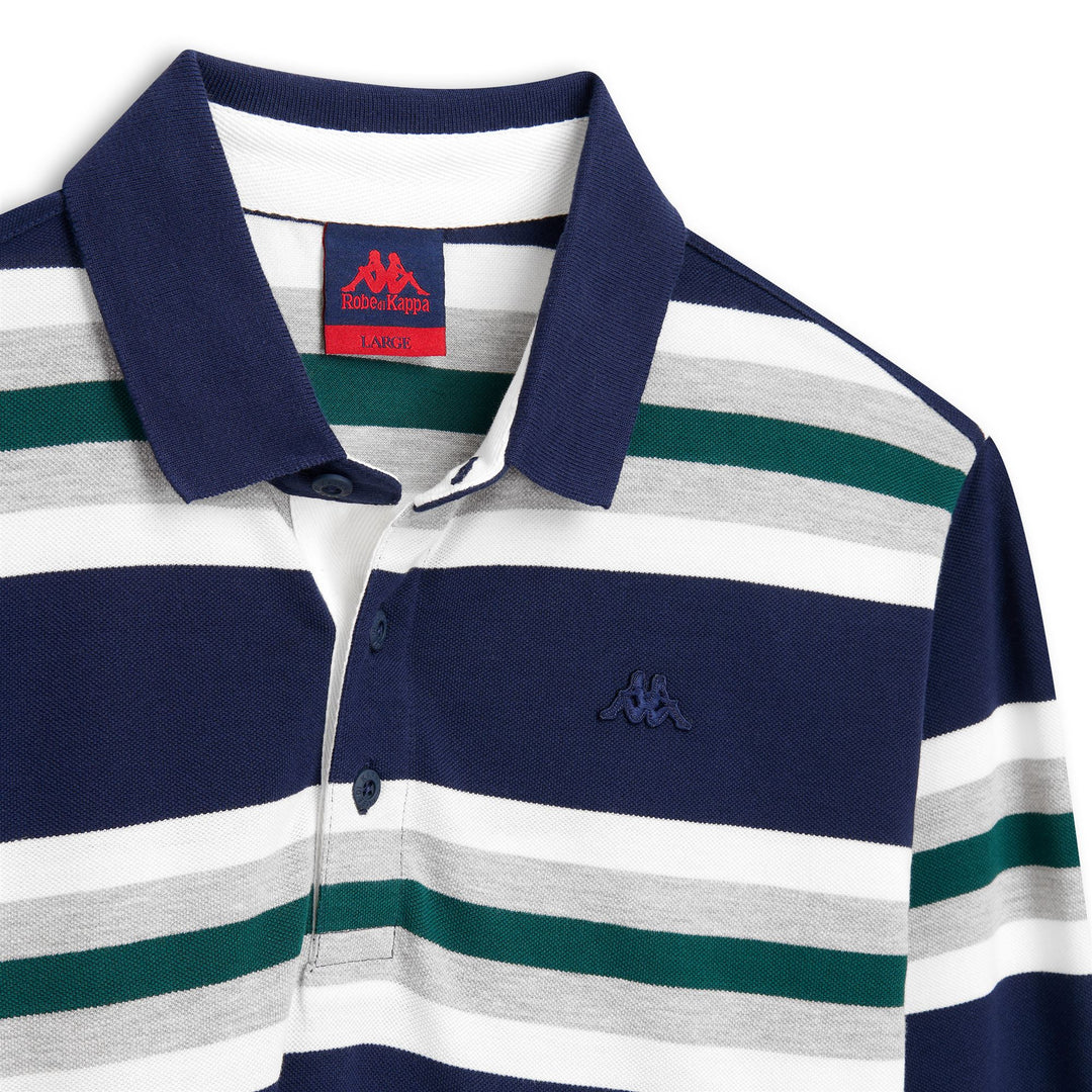 Polo de hombre slim fit en piqué de algodón azul main