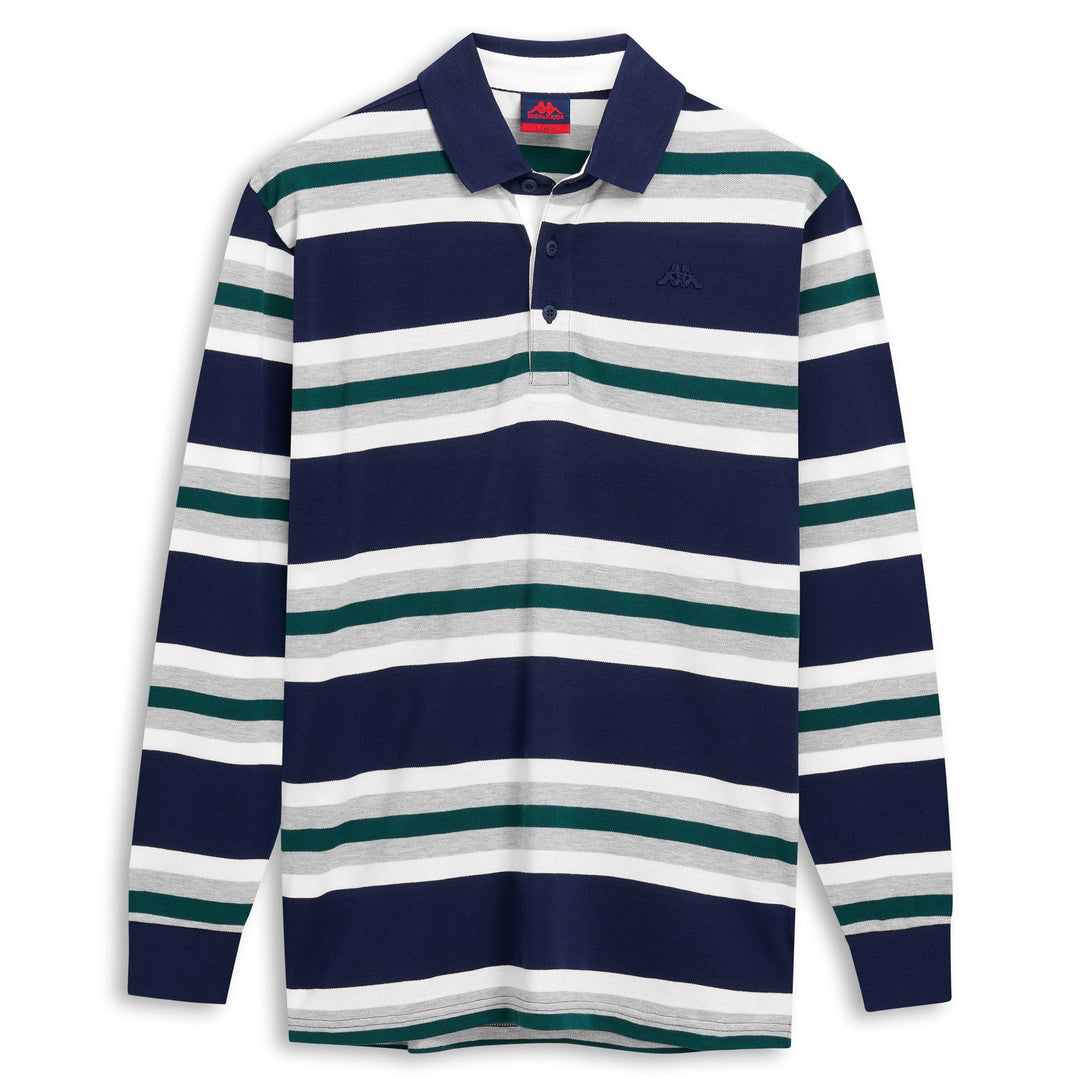 Polo de hombre slim fit en piqué de algodón azul main