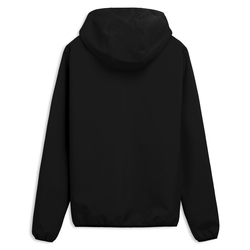 Black Men's Regular Fit Polyester Hooded Jacket 02