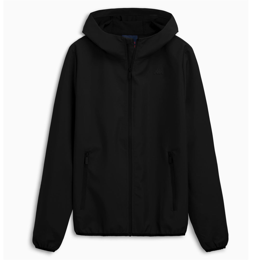 Black Men's Regular Fit Polyester Hooded Jacket main