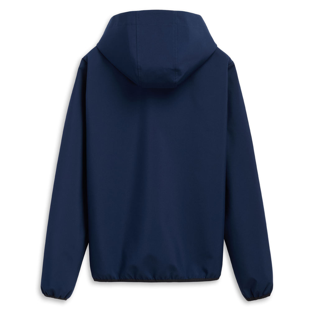 Iris Blue Men's Classic Hooded Mid Jacket with Zip Pockets 02