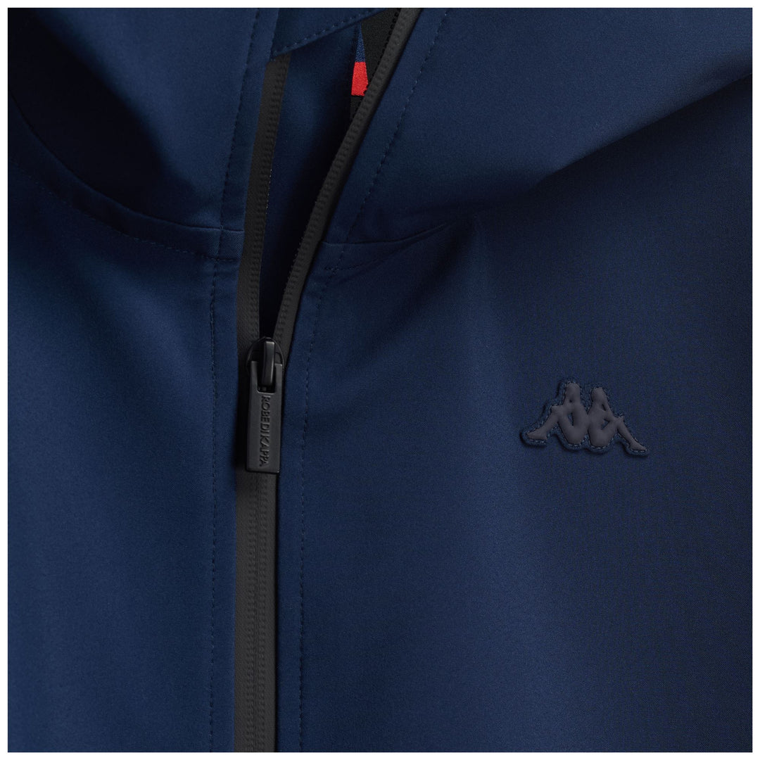 Giacca Mid Classica con Cappuccio Uomo Blu Iris e Tasche con Zip main