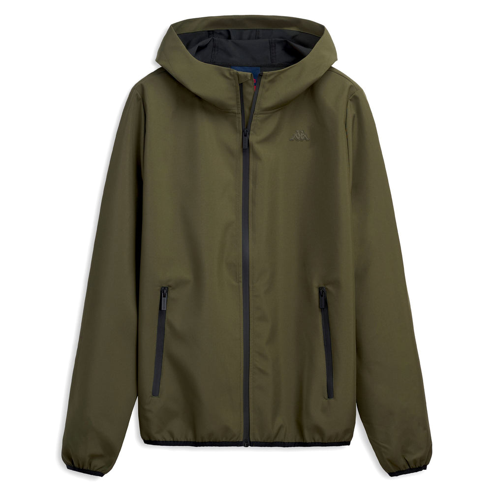 Veste à capuche décontractée pour homme, coupe classique, verte 02