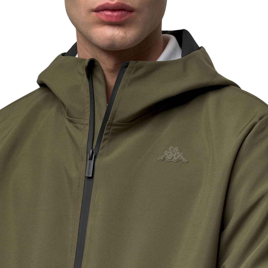 Green Men's Casual Regular Fit Hooded Polyester Mid Jacket main