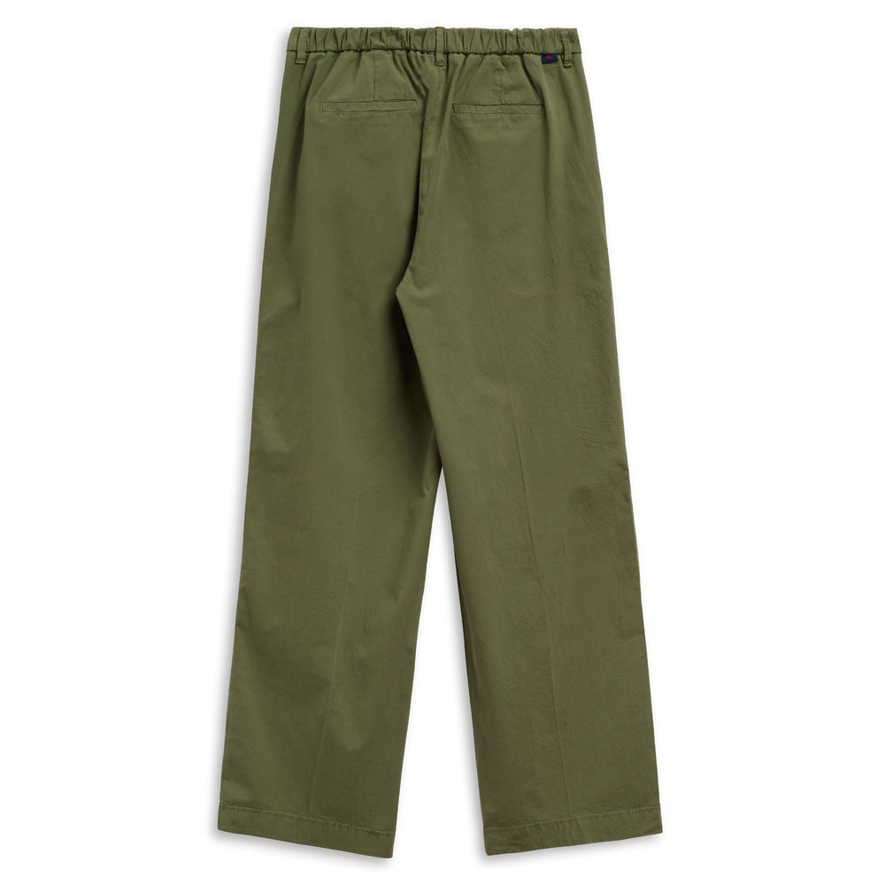 Olive green Women's Chino Pants with Wide Fit 02