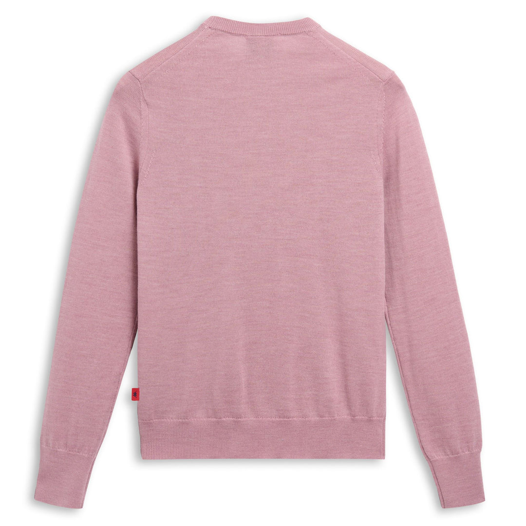 Suéter rojo de lana para mujer con bordes acanalados main