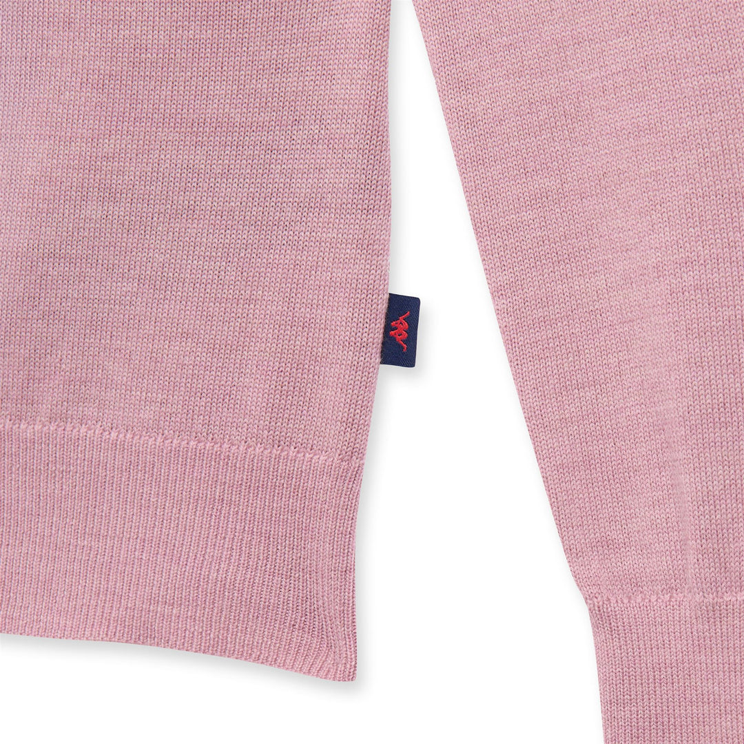 Suéter rojo de lana para mujer con bordes acanalados main