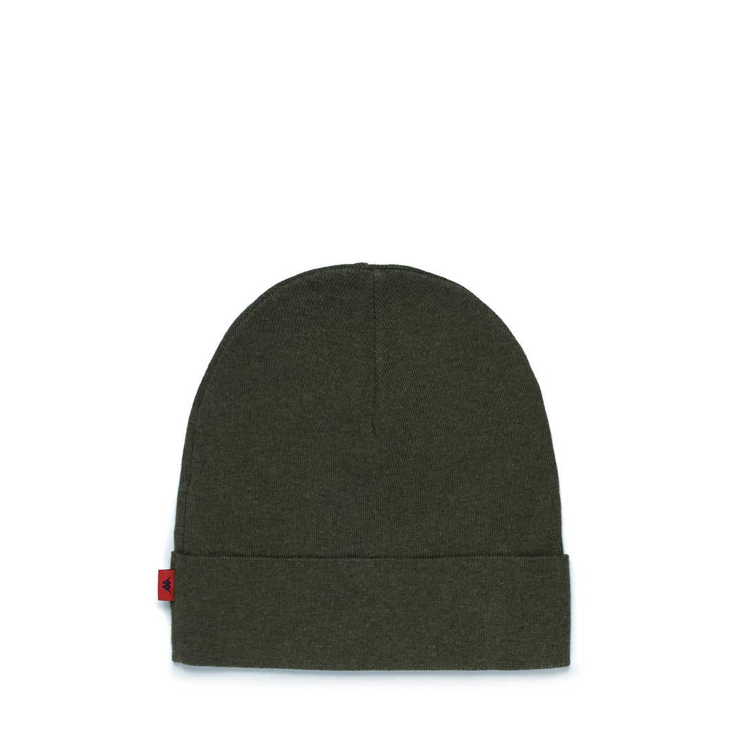 Cappello unisex in maglia di cotone e cashmere verde militare main