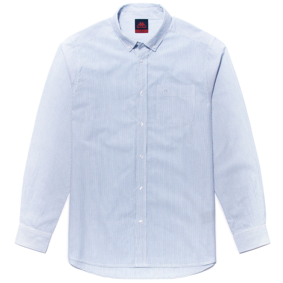Camicia Classica in Cotone Blu Cielo con Bottoni Uomo 01