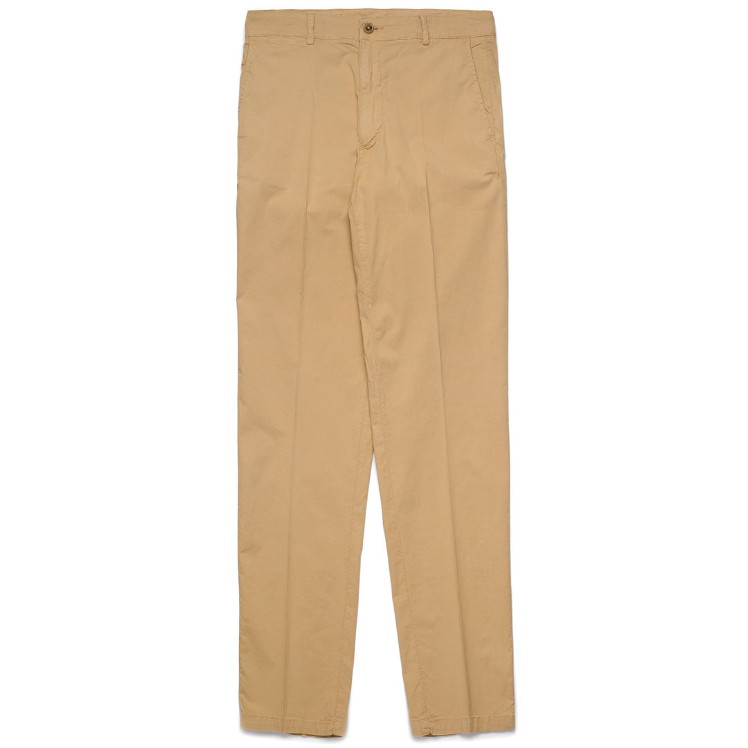 Pantaloni Chino Slim Fit Uomo Beige Marrone in Cotone Leggero 01
