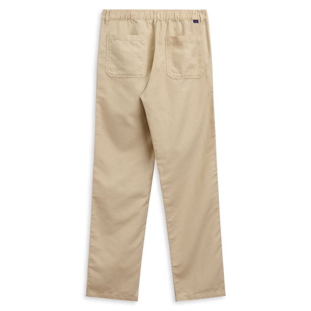 Pantalon chino décontracté gris pour homme, coupe classique, en lin mélangé main