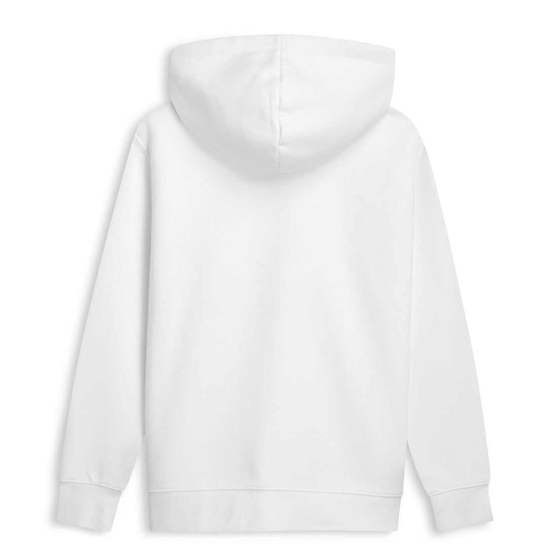 Giacca in pile bianca da donna con cappuccio main