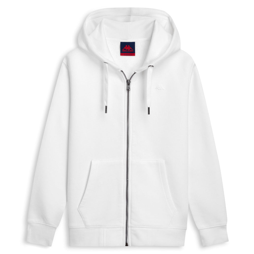 Giacca in pile bianca da donna con cappuccio 02