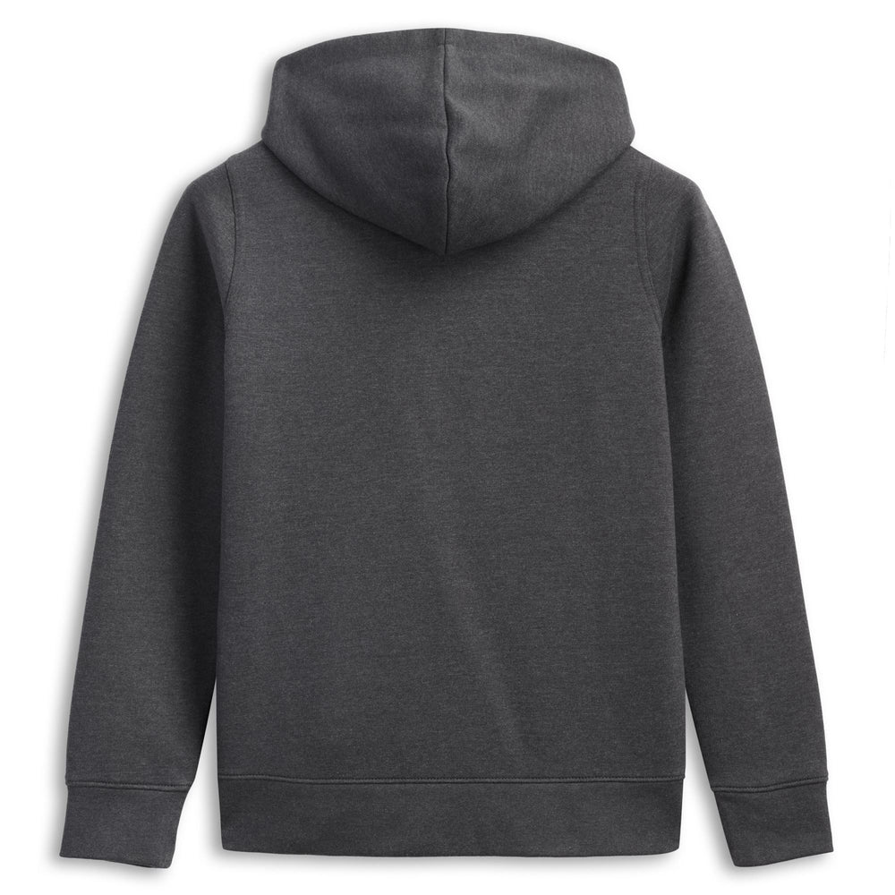 Charcoal grey Women's Fleece Jacket with Hood and Zipper 02