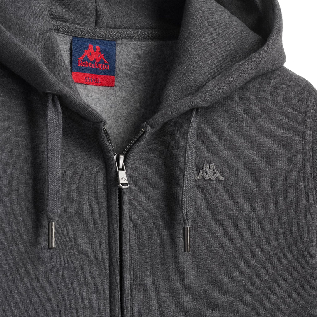 Charcoal grey Women's Fleece Jacket with Hood and Zipper main