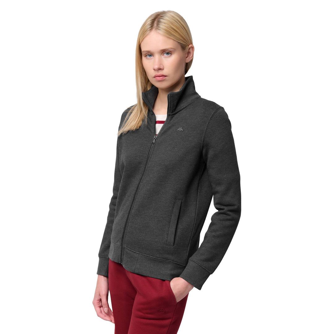 Charcoal grey Women's Brushed Fleece Jacket 01
