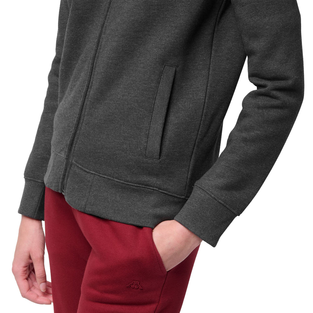 Giacca in pile spazzolato grigio antracite da donna main