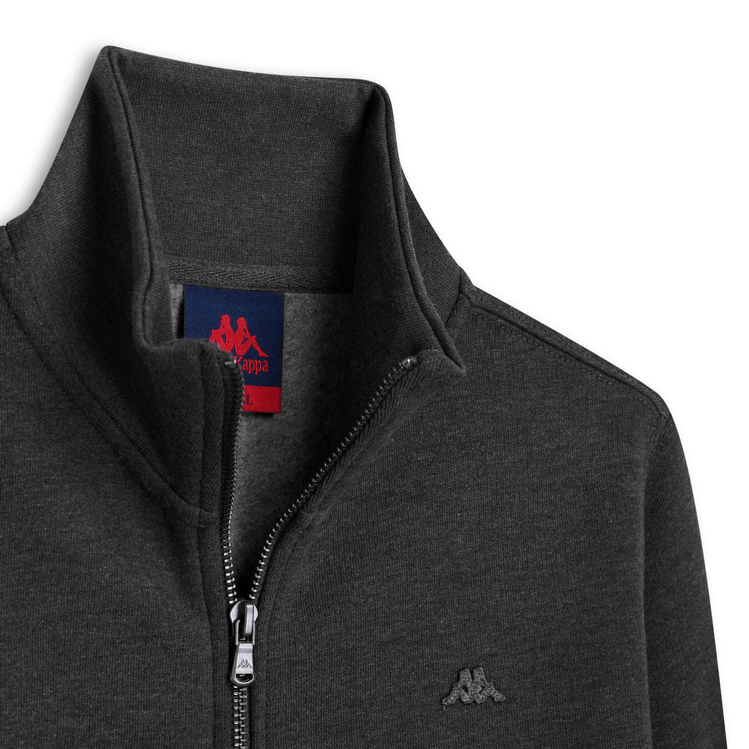 Giacca in pile spazzolato grigio antracite da donna main