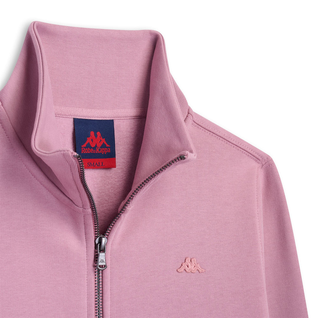 Giacca in pile marrone da donna con cerniera e bordi a costine main