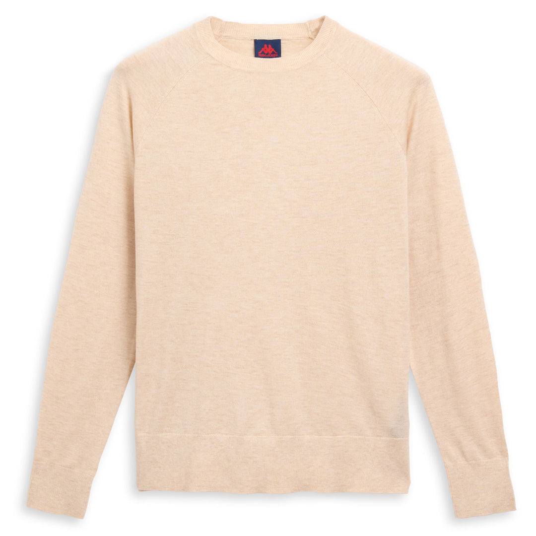 Beige Women's Slim Fit Knit Pullover with Jaquard Logo main