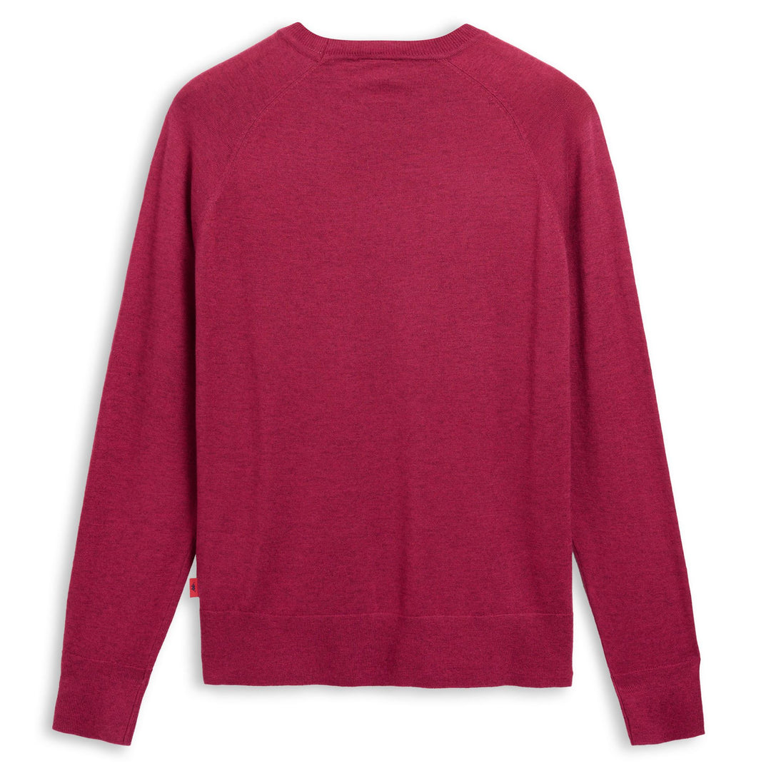 Red Women's Slim Fit Knit Pullover with Wool Blend main
