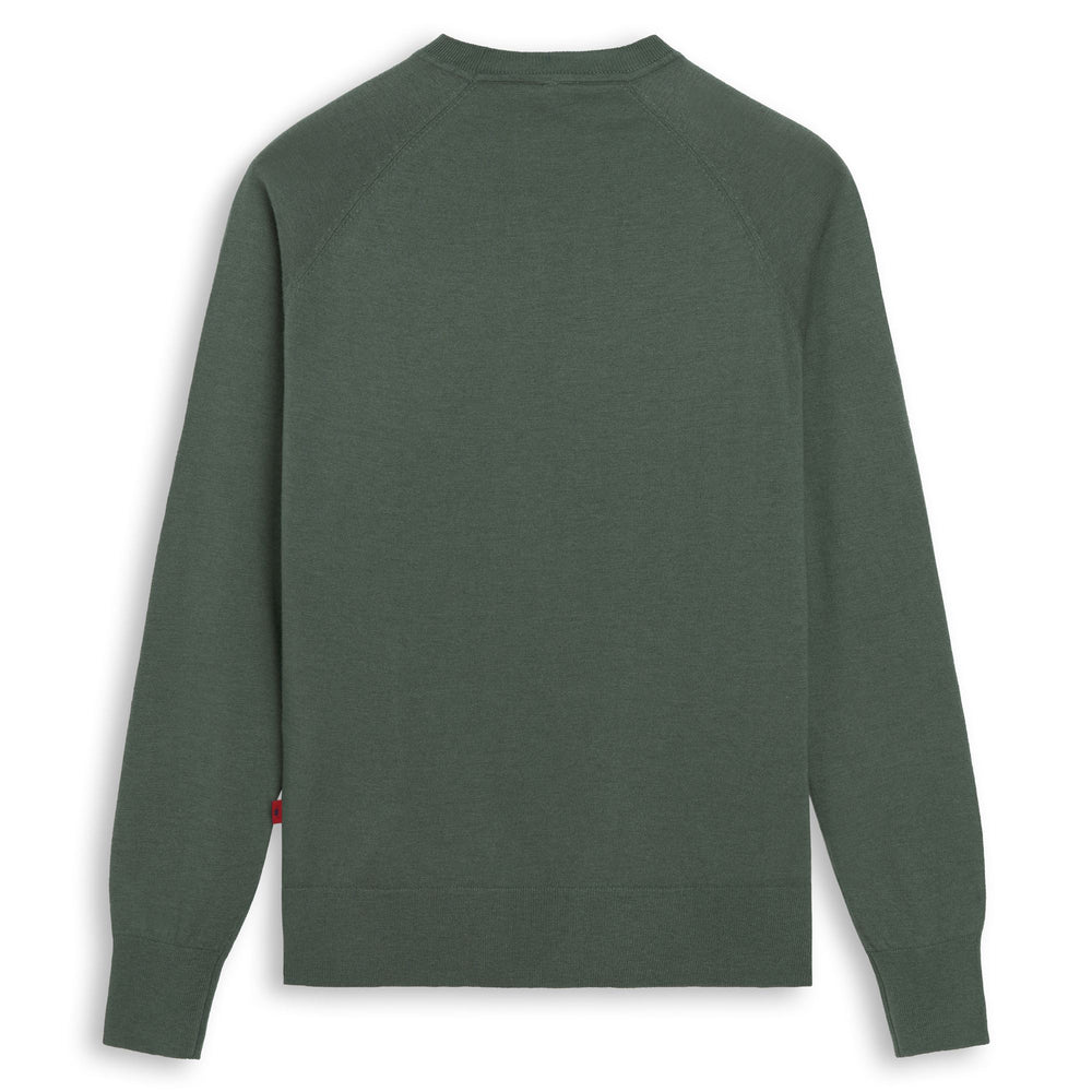 Pull vert pour femme, coupe classique, en mélange de viscose et de laine 02