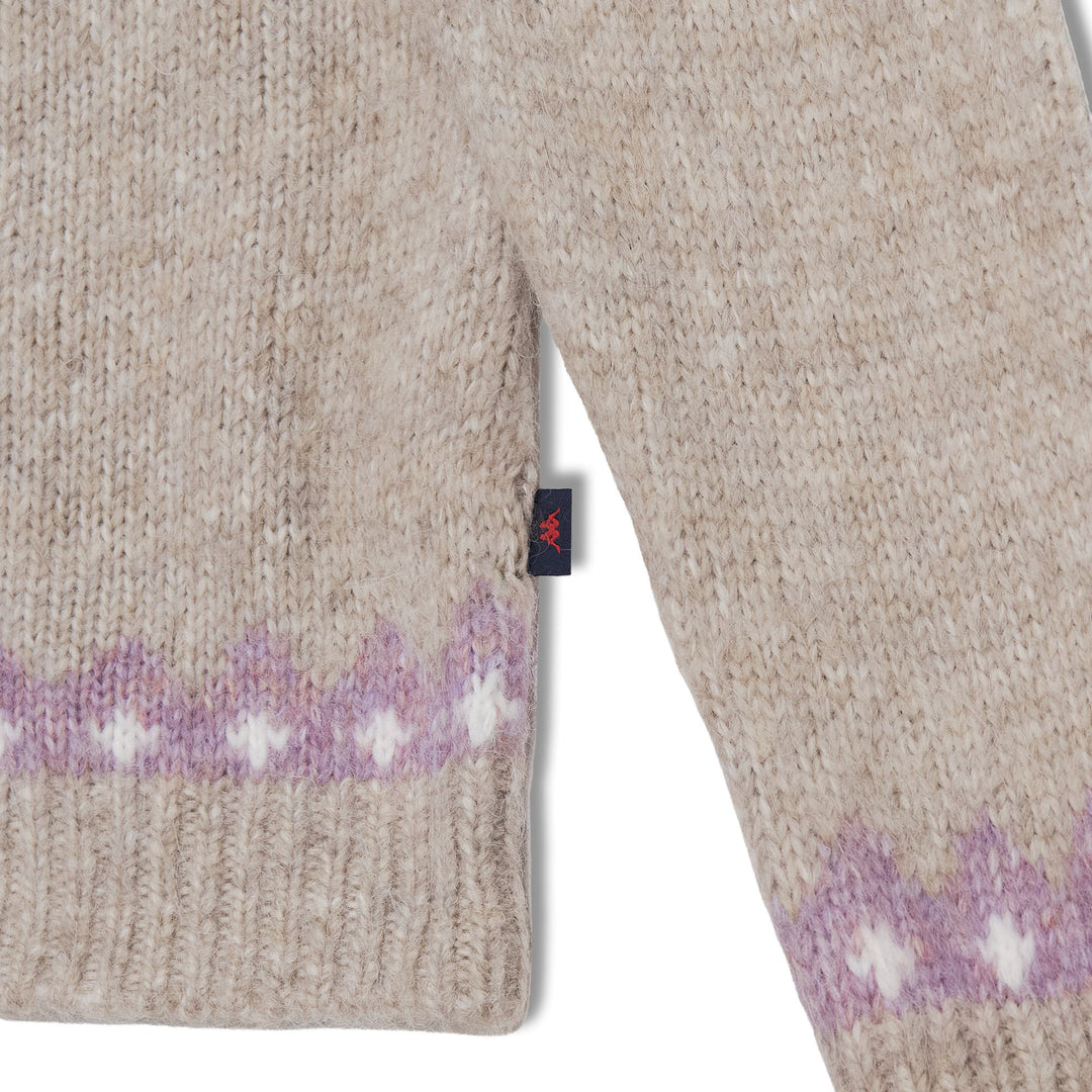 Beige Women's Regular Fit Jacquard Knit Pullover main
