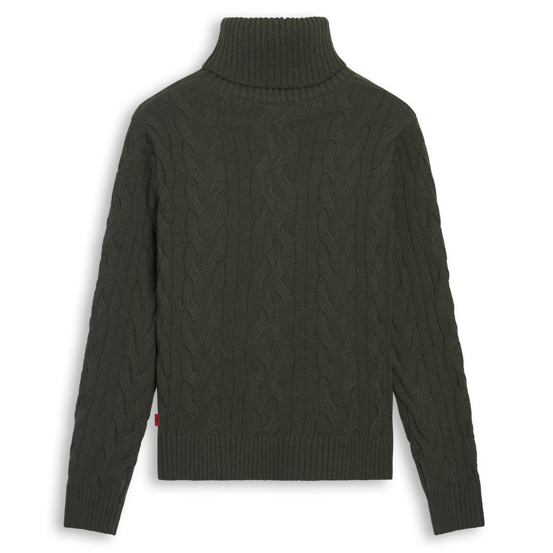 Green Women's Regular Fit Wool Turtleneck Pullover main