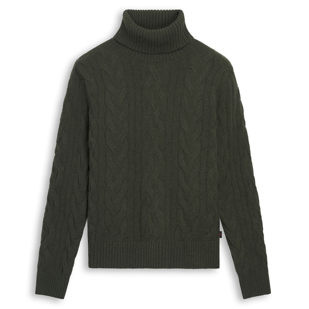 Green Women's Regular Fit Wool Turtleneck Pullover main