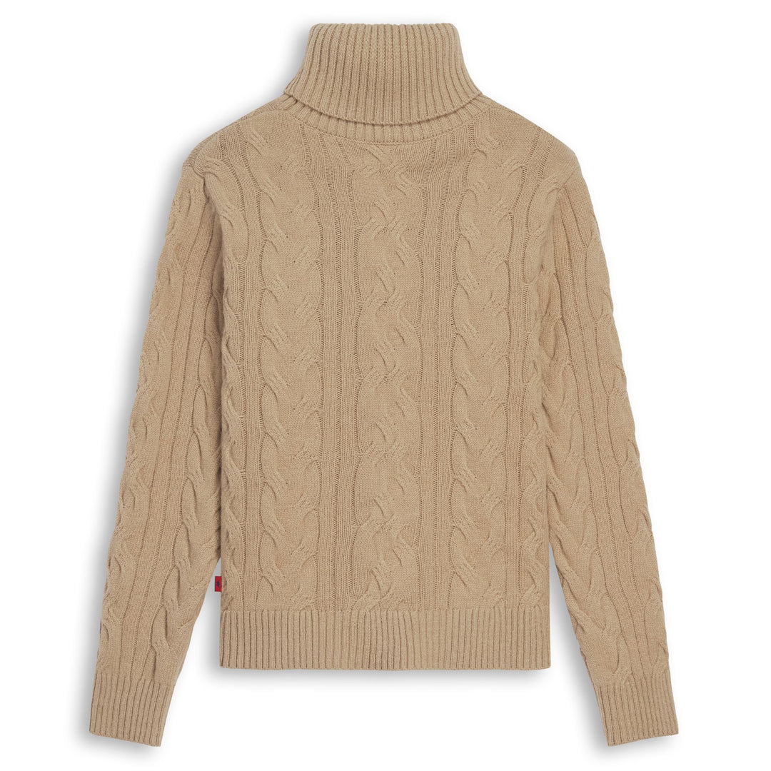 Brown Women's Regular Fit Wool Turtleneck Pullover main