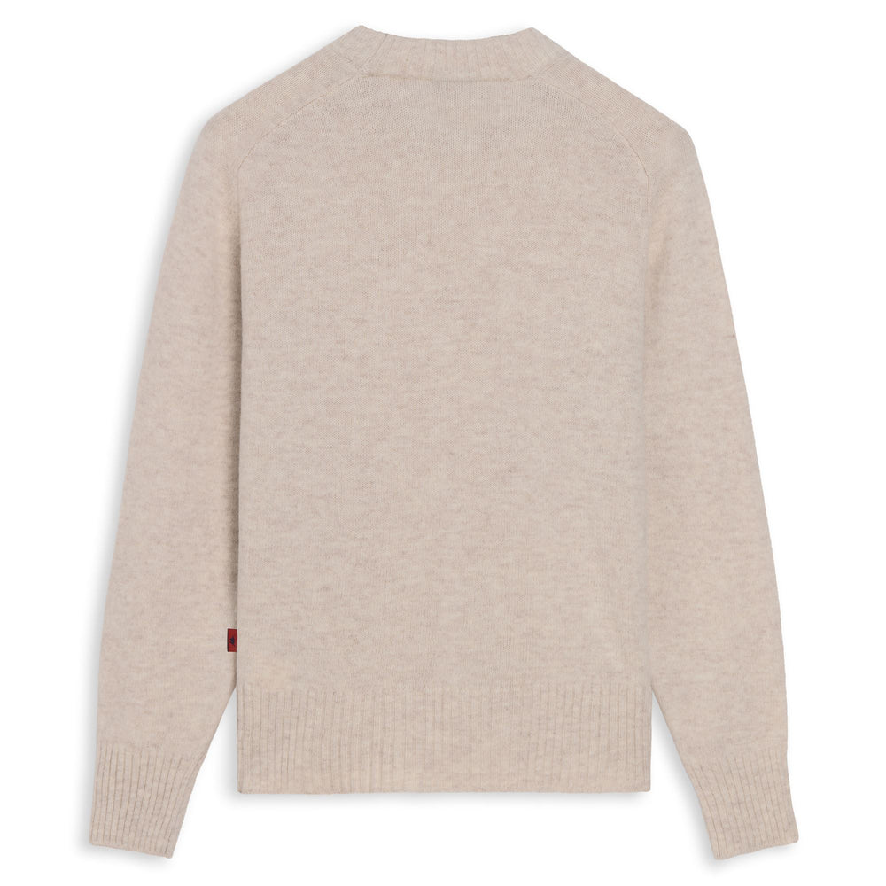 Beige Women's Regular Fit Wool Pullover 02
