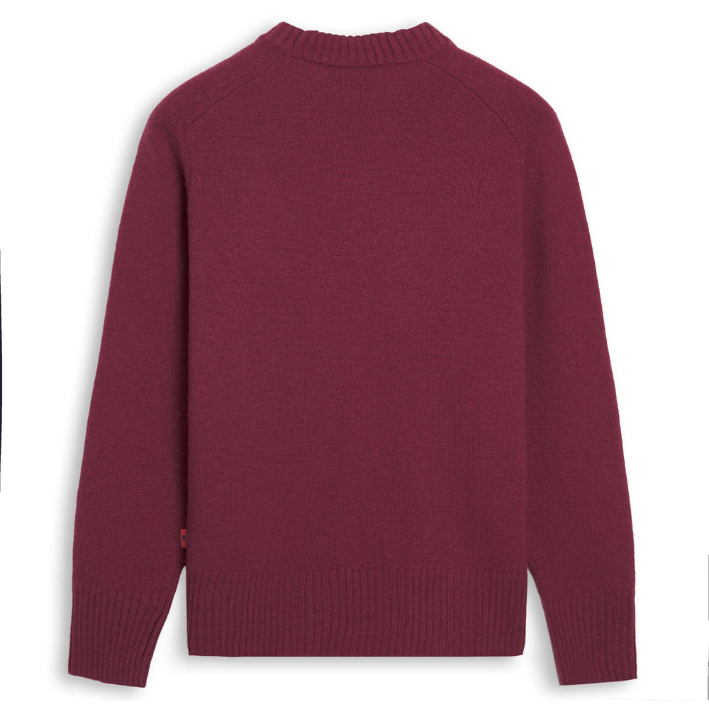 Red Women's Regular Fit Wool Pullover 02