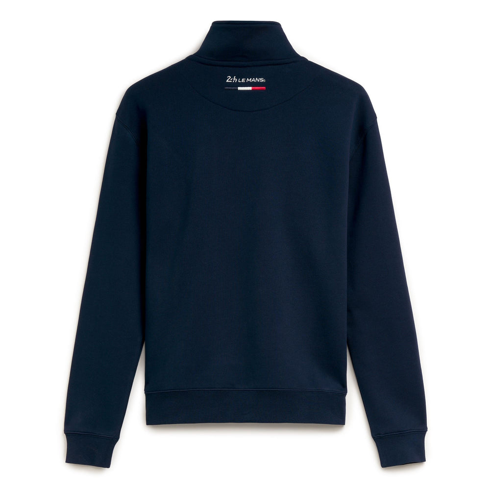 Pull polaire bleu pour homme, coupe classique décontractée, manches longues et demi-zip 02