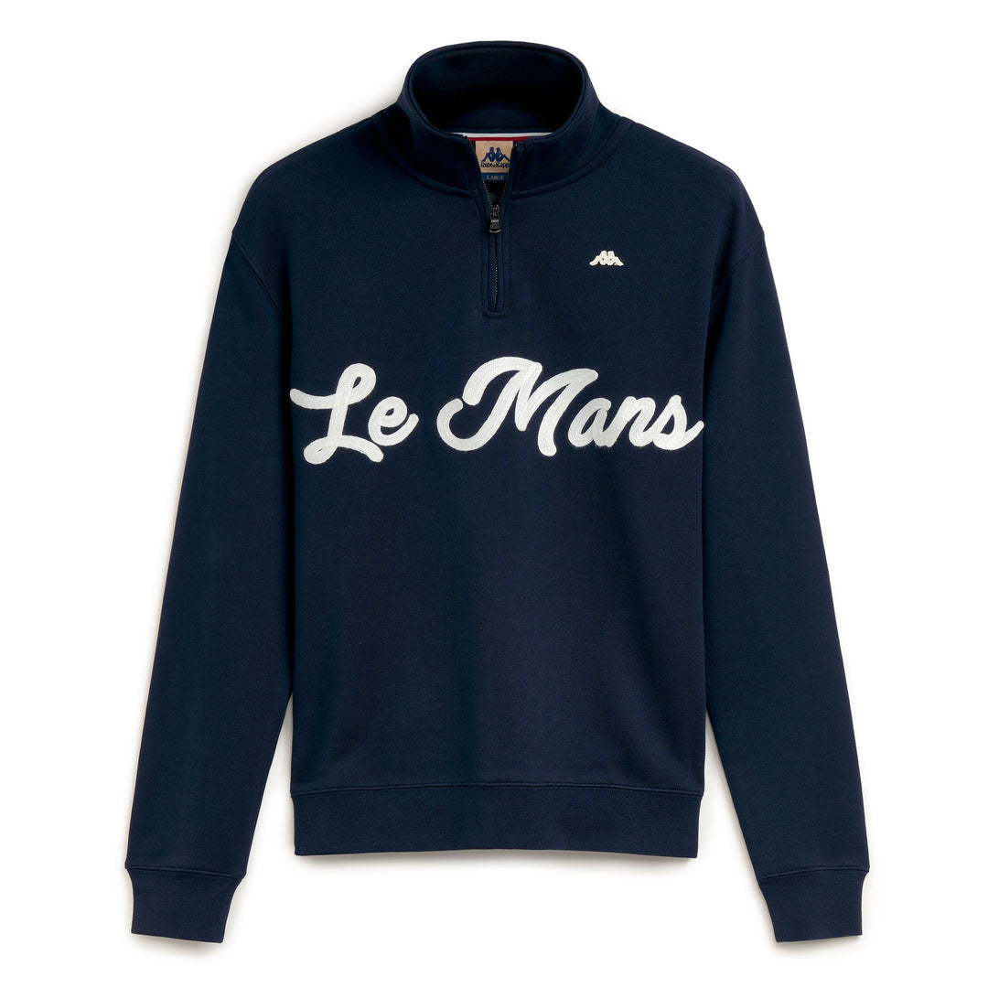 Pull polaire bleu pour homme, coupe classique décontractée, manches longues et demi-zip 01