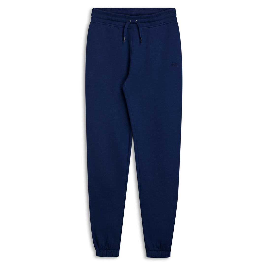 Blue men's slim fit sport trousers with elastic waist main