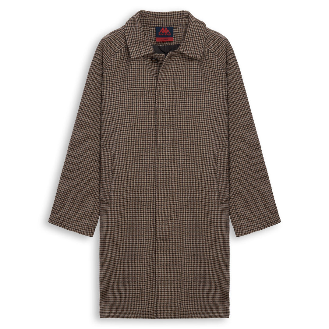 Manteau marron pour homme, coupe classique, en laine mélangée 01