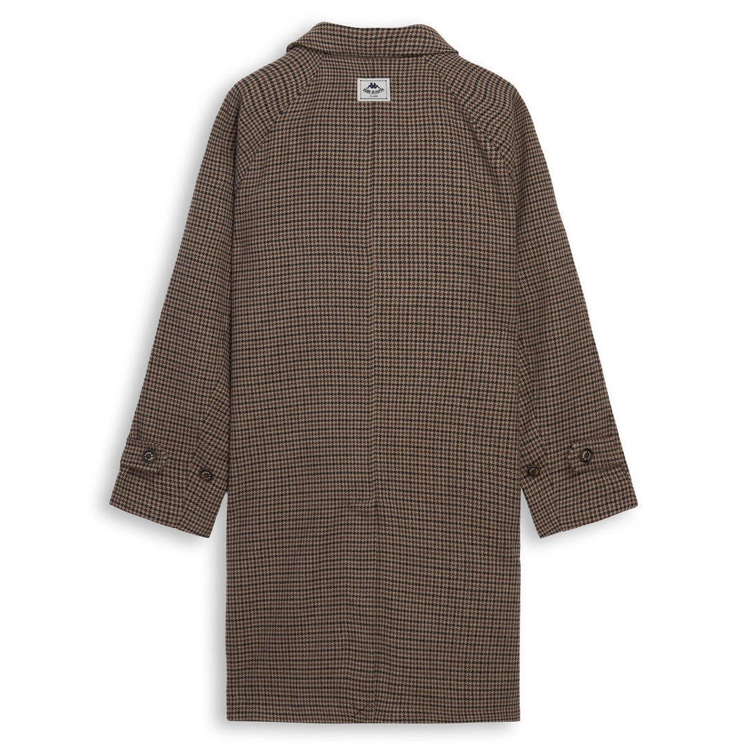 Manteau marron pour homme, coupe classique, en laine mélangée main