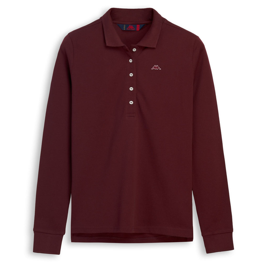 Polo da donna rossa in cotone, vestibilità regolare main