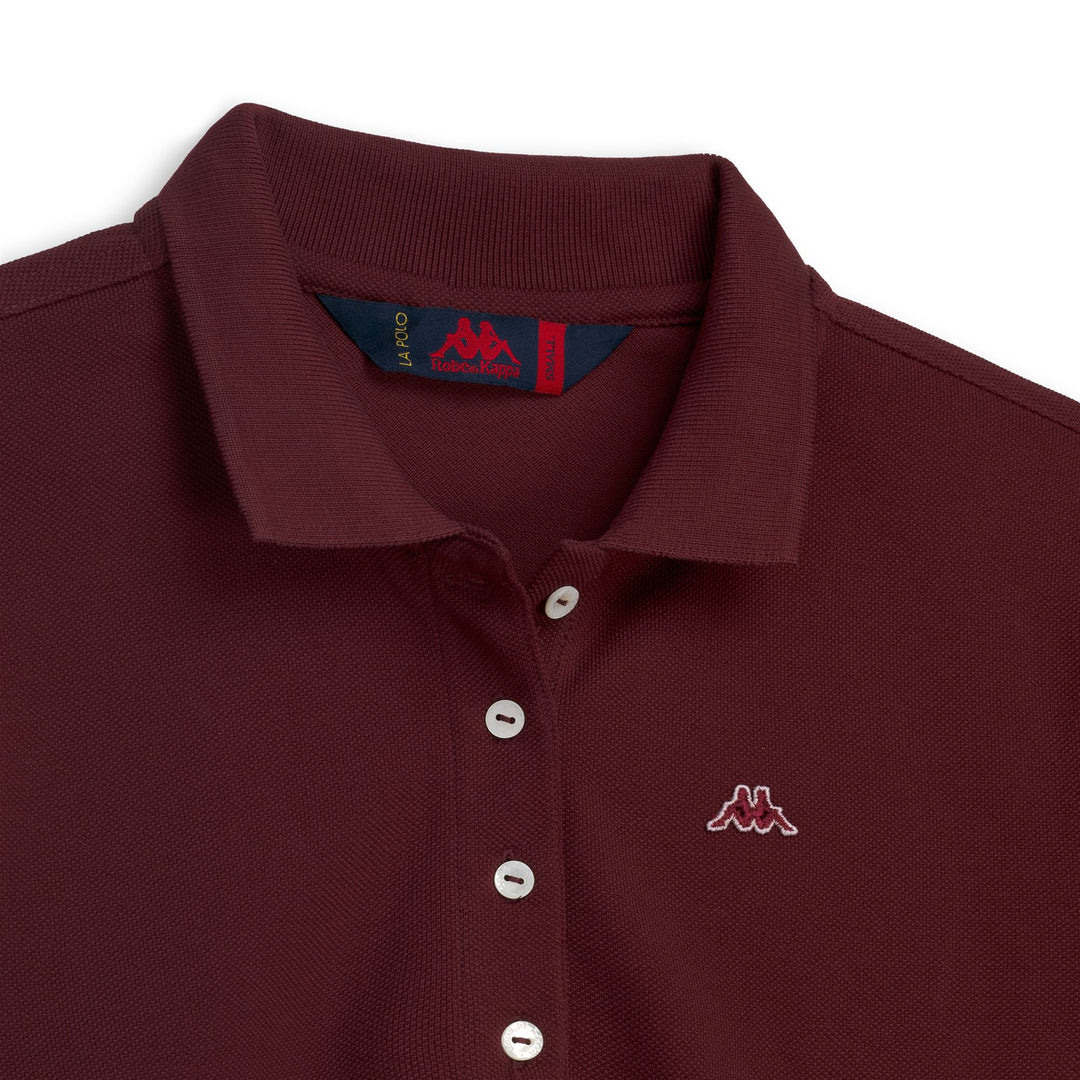 Polo da donna rossa in cotone, vestibilità regolare main