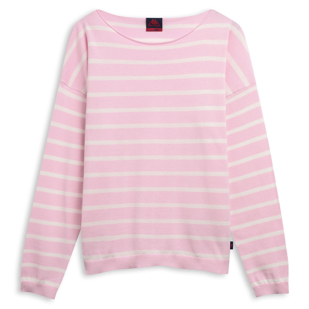 Pull en coton rose pour femme, coupe classique, décontracté. 02