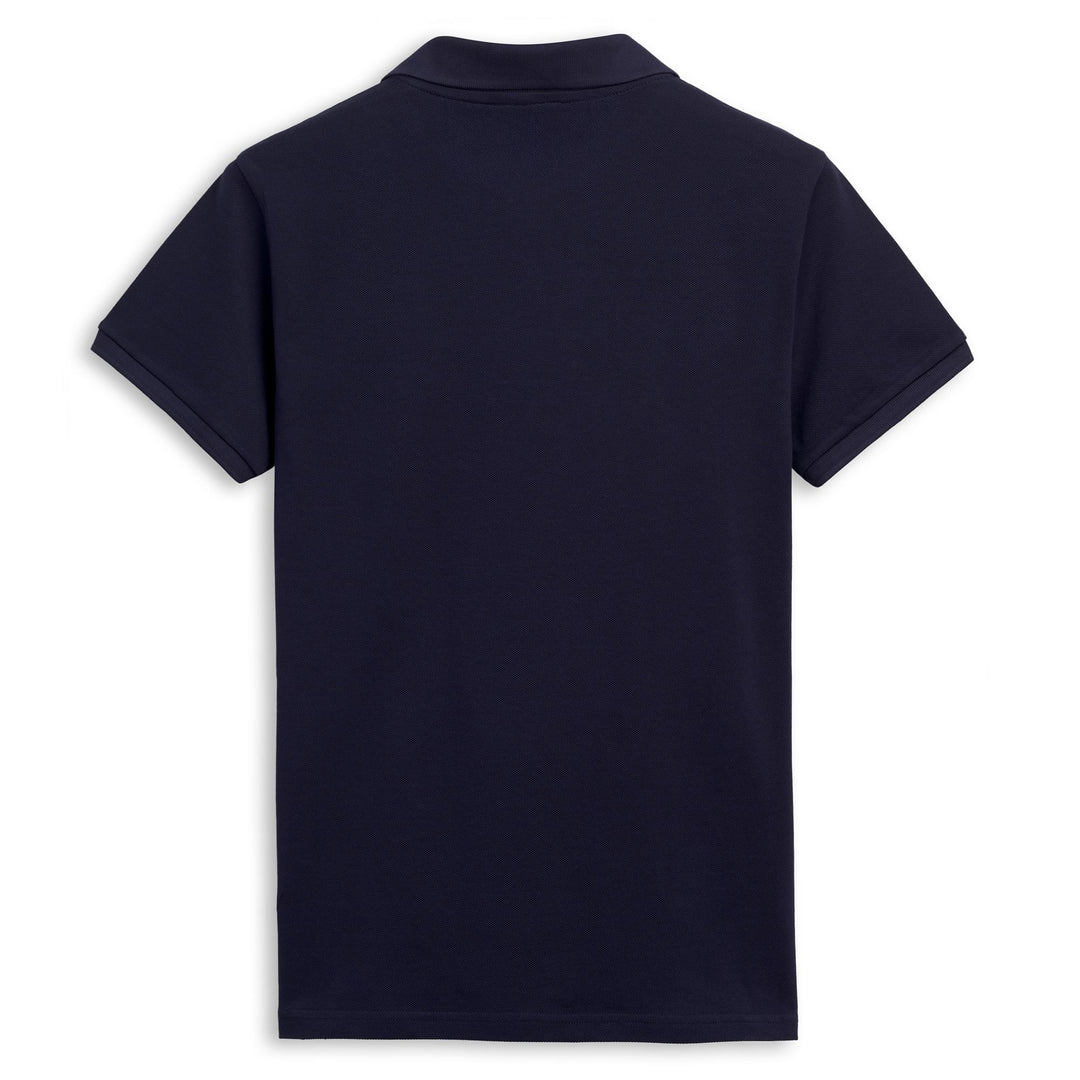 Polo da uomo casual in cotone slim fit blu main