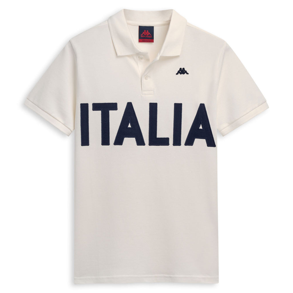 Kappa eroi ASローマ　ポロシャツ White Men's Slim Fit Casual Cotton Polo Shirt | Kappa