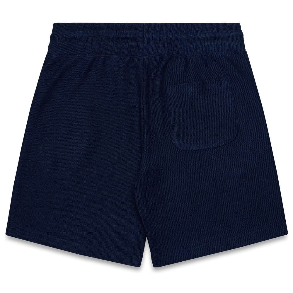 Pantaloncini sportivi da uomo blu in cotone con tasca a filetto 02