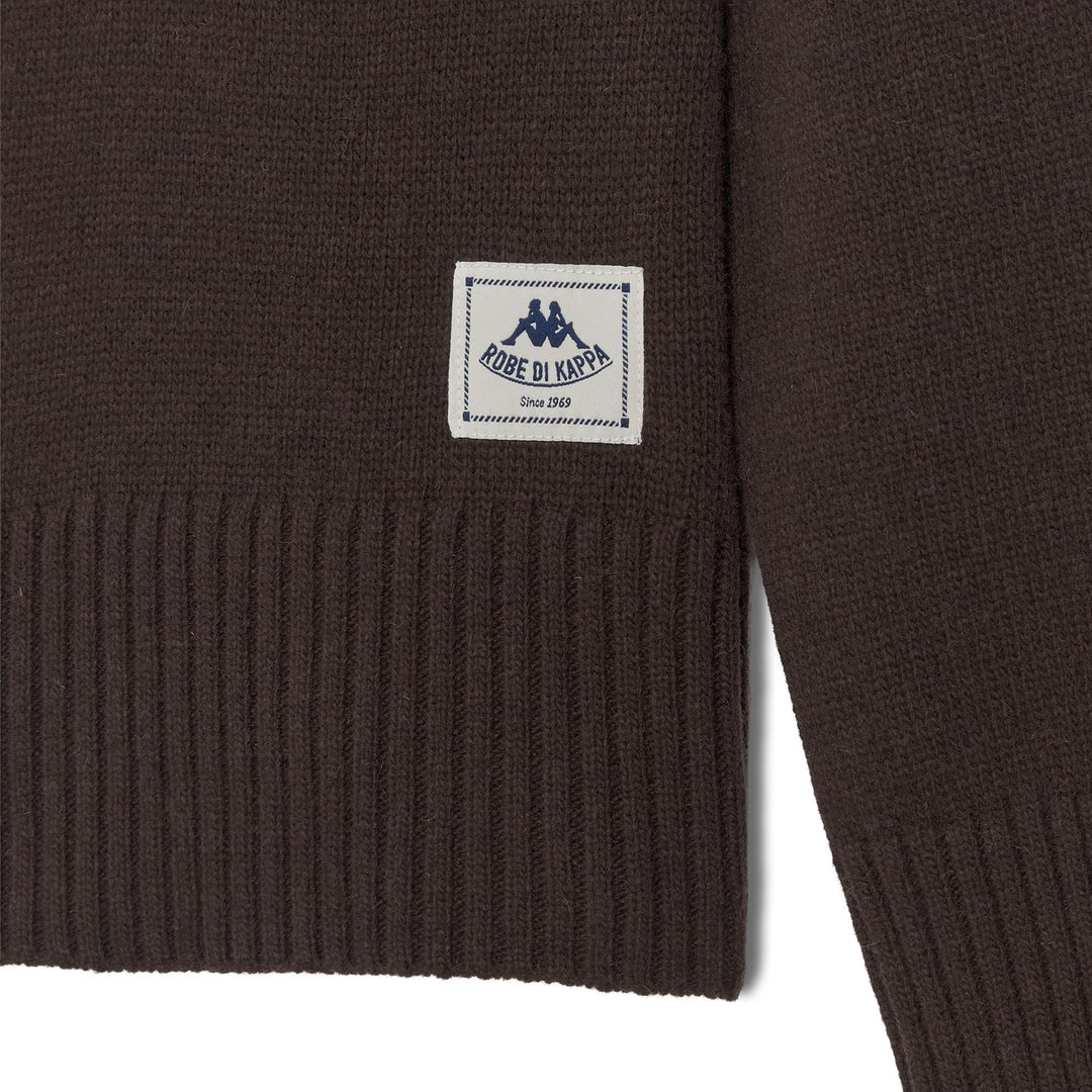 Pull en laine marron pour femme, coupe confortable main