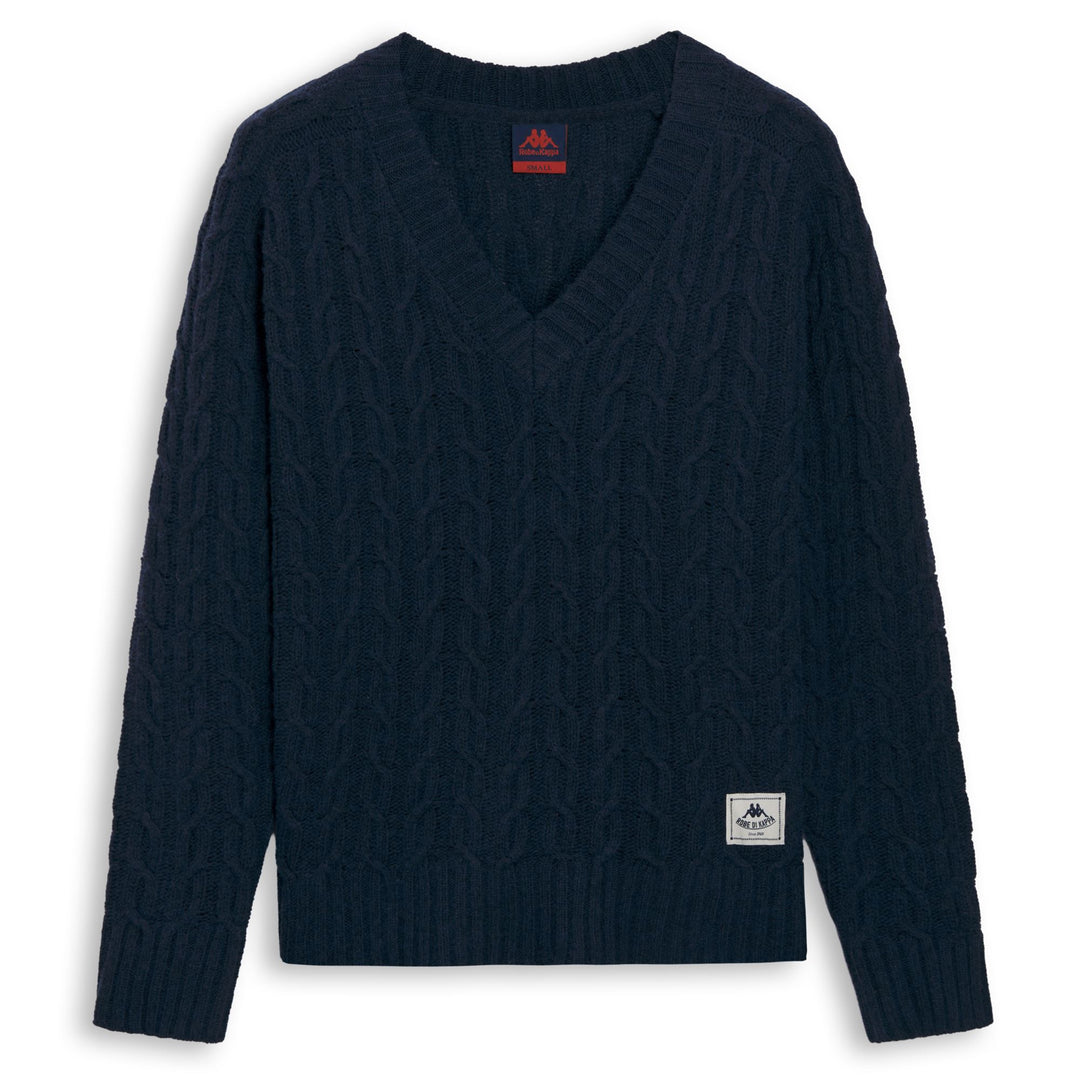 Blue Women's Comfort Fit Cable Knit Pullover 01