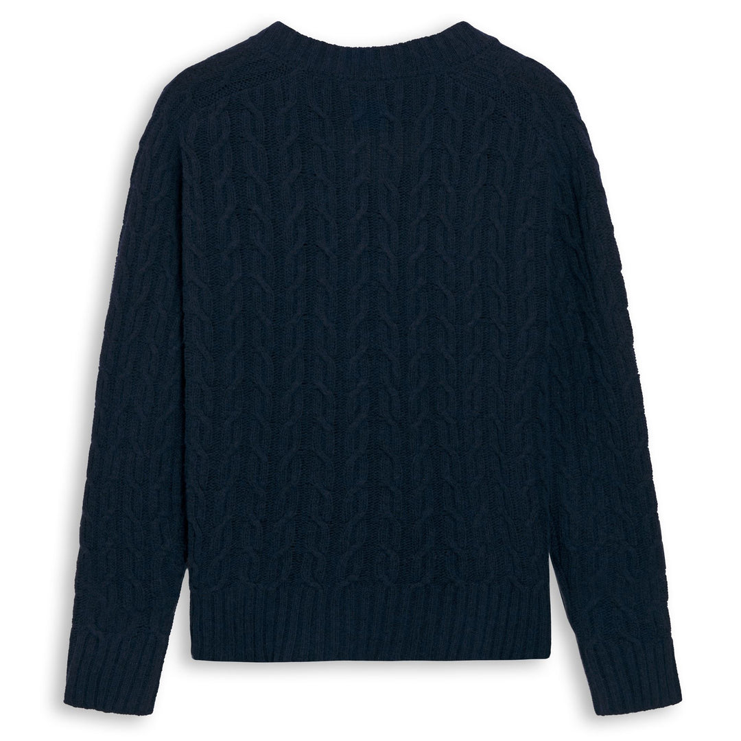 Blue Women's Comfort Fit Cable Knit Pullover main