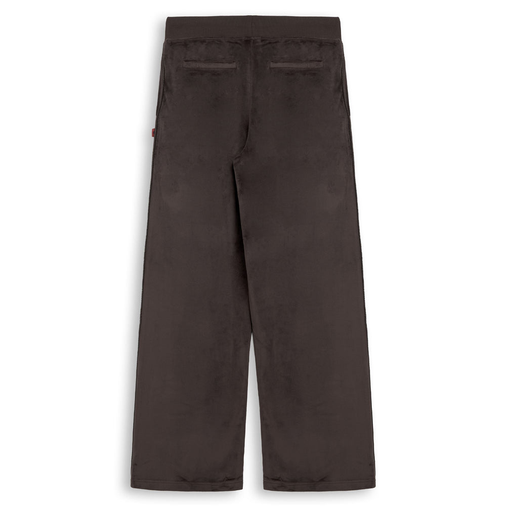 Pantalon de sport en velours marron pour femme, coupe large 02